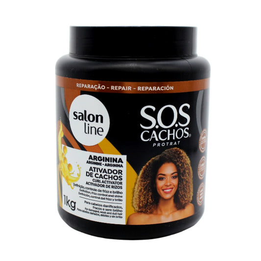 SOS Cachos Arginina Reconstrução Ativador, Haarcreme, Salon Line, 1kg