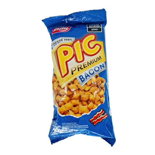 Salgadinho de Trigo sabor Bacon, Weizensnack mit Speckgeschmack, Bilu 40g