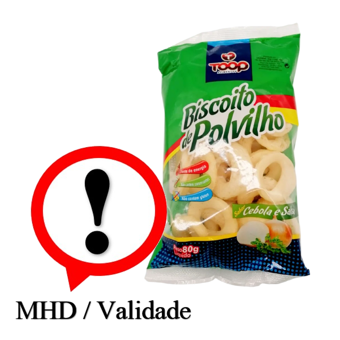 Biscoito Polvilho Cebola e Salsa, Maniok Chips, TOOP, 80g