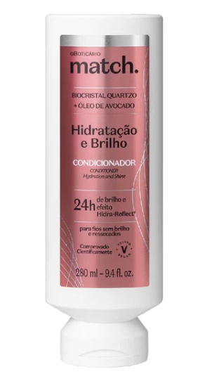 Match Condicionador Hid e Brilho, Spülung, Boticário, 280ml