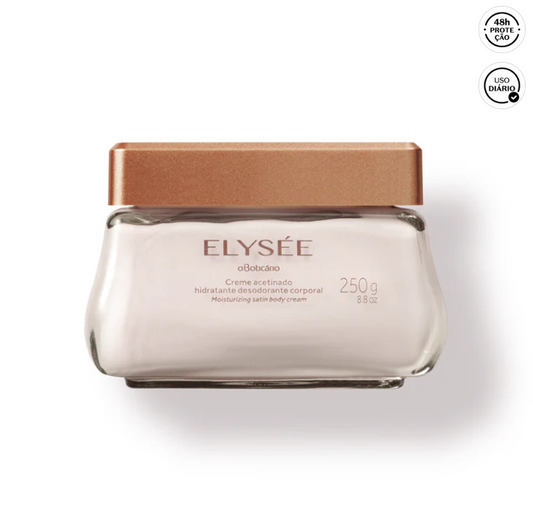 Elysee Creme Hidratante Acetinado, Creme Corporal, Boticario, 250g