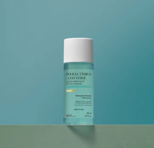 Botik Loção Antioleosidade Poliglutâmico + Chá Verde, Boticario, 110ml