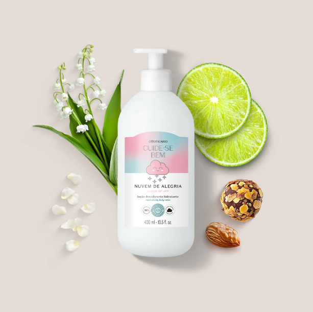 CSB Nuvem de Alegria Locao Corporal, Körperlotion, Boticário 400ml