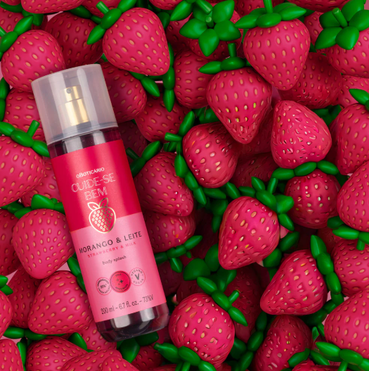 CSB Morango e Leite Body Splash, Körpersplash, Boticário 200ml
