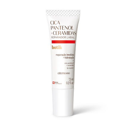 Botik Reparador Labial Cica Pantenol + Ceramidas, Lippenreparator, Boticario 7g