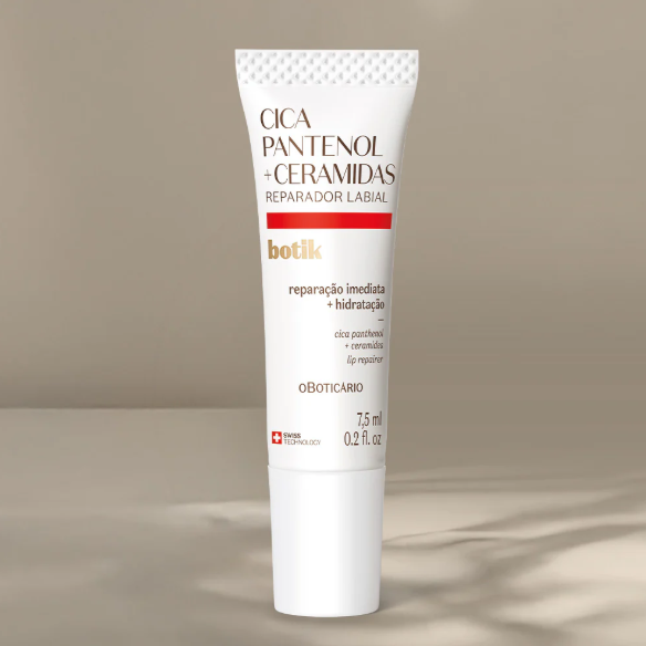 Botik Reparador Labial Cica Pantenol + Ceramidas, Lippenreparator, Boticario 7g
