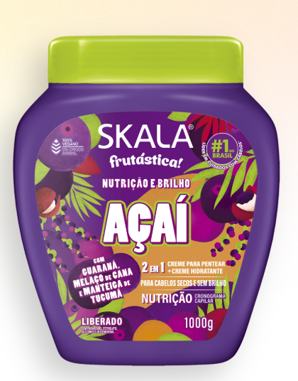 Açaí Creme de Cabelo, Creme für lockiges Haar, Skala 1kg