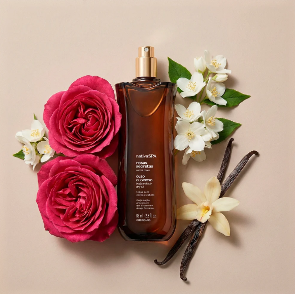 NSPA Rosas Secretas Oleo Multifuncional Glorioso, Körperöl, Boticário 85ml