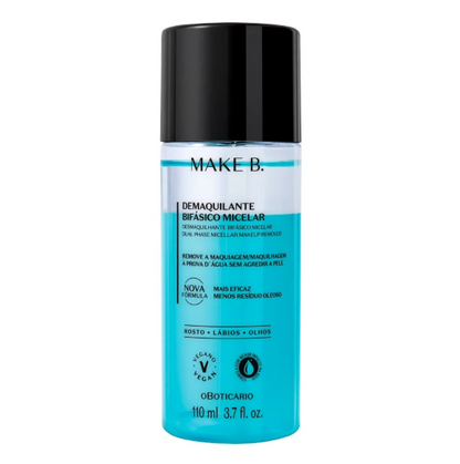 Make B Demaquilante Bifasico 4 em 1, Make-up-Entferner, Boticário 110ml
