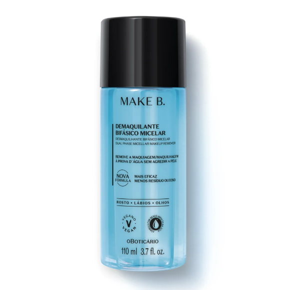 Make B Demaquilante Bifasico 4 em 1, Make-up-Entferner, Boticário 110ml