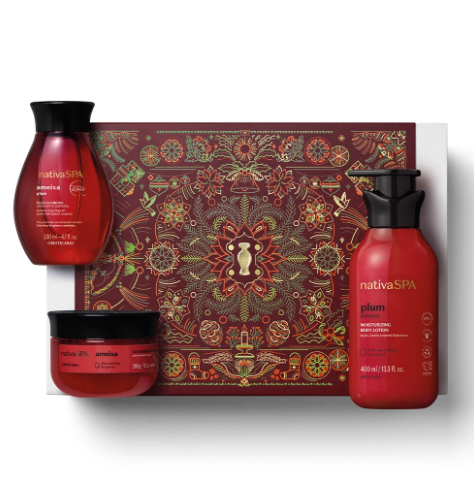 Kit NSPA Ameixa, Set Plum Lotion, Boticário