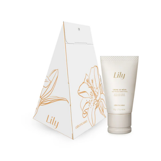 Lily Creme maos Acetinado, Handcreme, Boticário, 50g