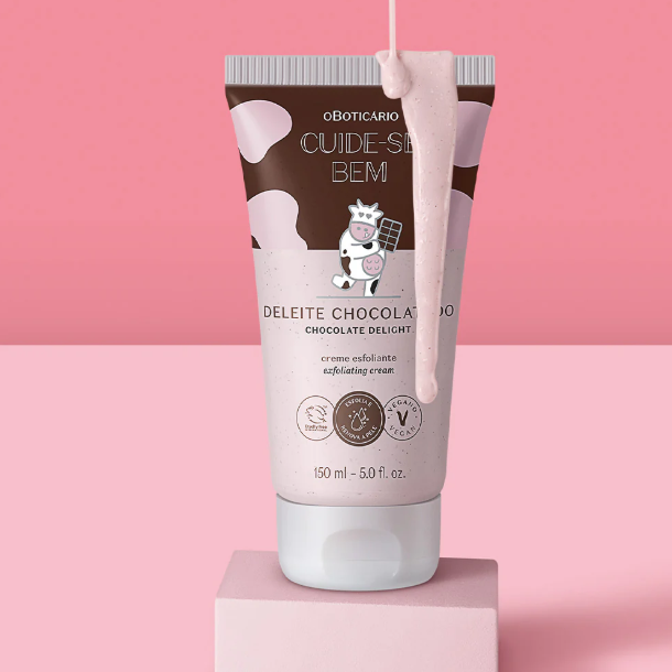 Cuide-se Bem Gel esfoliante Corporal Deleite Chocolatudo, Körperpeeling, Boticário 150g