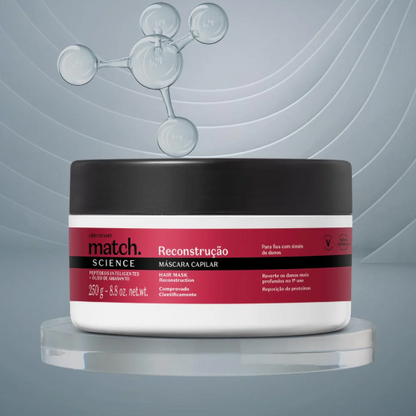 Match Mascara Reconstrucao, Haarmaske, Boticário, 250g