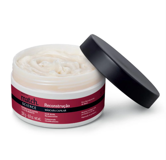 Match Mascara Reconstrucao, Haarmaske, Boticário, 250g