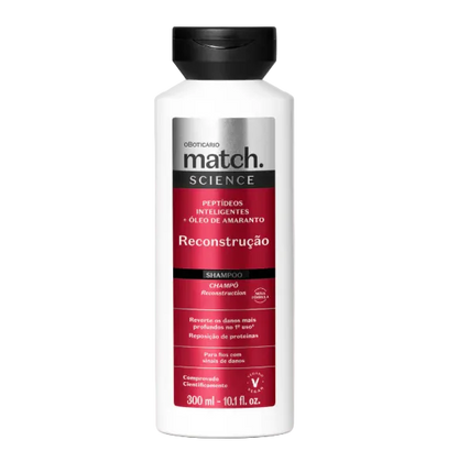 Match Shampoo Reconstrucao, Boticário, 300ml
