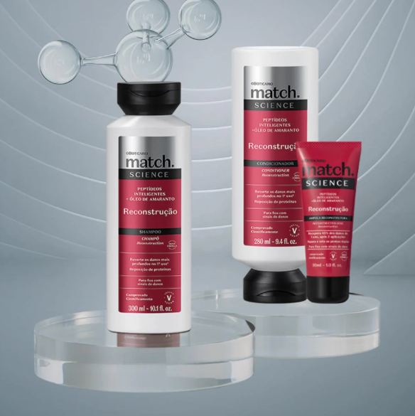 Match Shampoo Reconstrucao, Boticário, 300ml