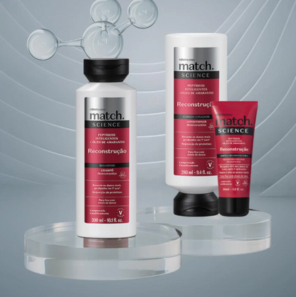 Match Shampoo Reconstrucao, Boticário, 300ml
