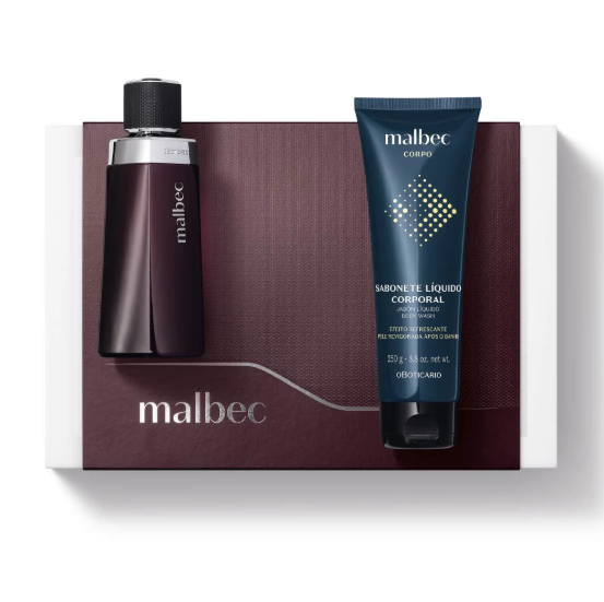 Gel banho Cabelo e Corpo Malbec Club, Duschgel Haare u. Körper, Boticario, 250g