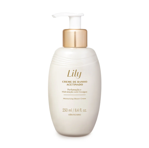 Lily Creme de Banho Acetinado, Badecreme, Boticário, 250ml