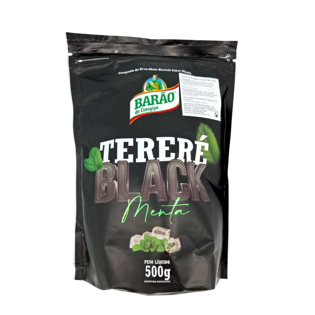Tereré Hortela Black, Mate-Tee Minze Black, Barão de Cotegipe, 500g