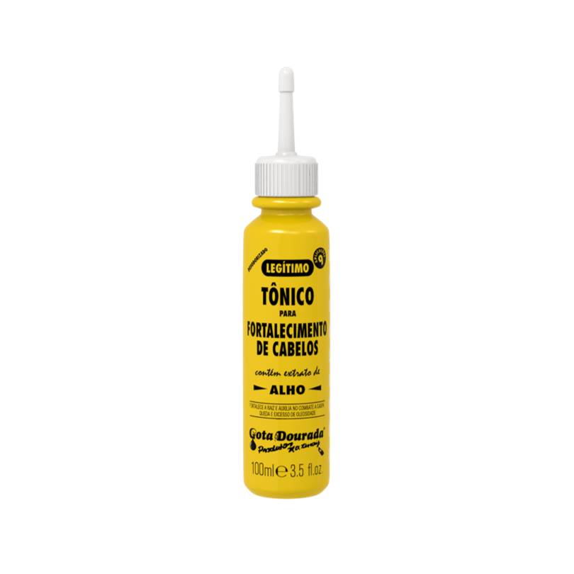 Tonico Fortalecimento Cabelo com Alho, Haarstärkung, Gota Dourada, 100ml