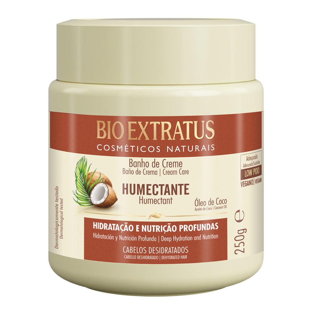 Oleo de Coco Umectante Banho de Creme, Haarcreme, Bio Extratus