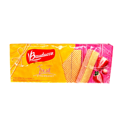 Bolacha Wafer Morango, Waffeln mit Erdberrenfüllung, Bauducco, 140g