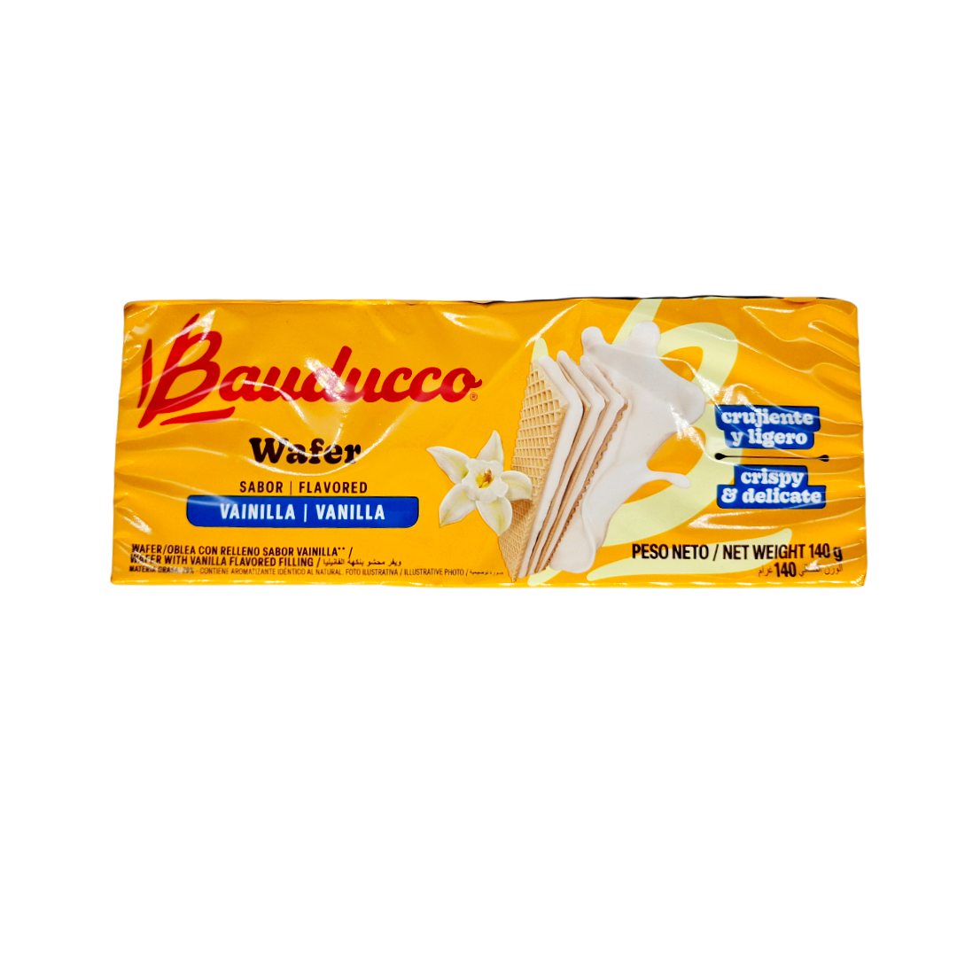 Bolacha Wafer com Baunilha, Waffeln mit mit Vanillefüllung, Bauducco, 140g