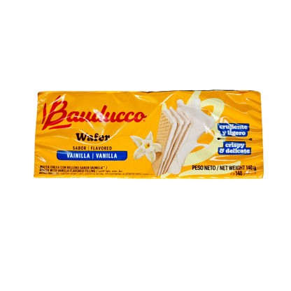 Bolacha Wafer com Baunilha, Waffeln mit mit Vanillefüllung, Bauducco, 140g