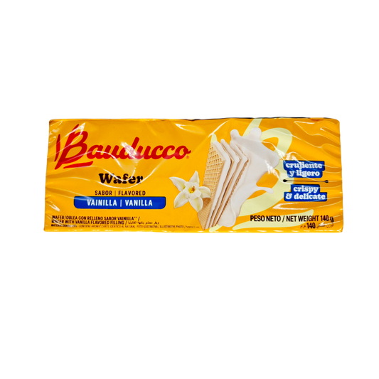 Bolacha Wafer com Baunilha, Waffeln mit mit Vanillefüllung, Bauducco, 140g