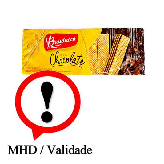 Bolacha Wafer com Chocolate, Waffeln mit Schokolade Füllung, Bauducco 140g