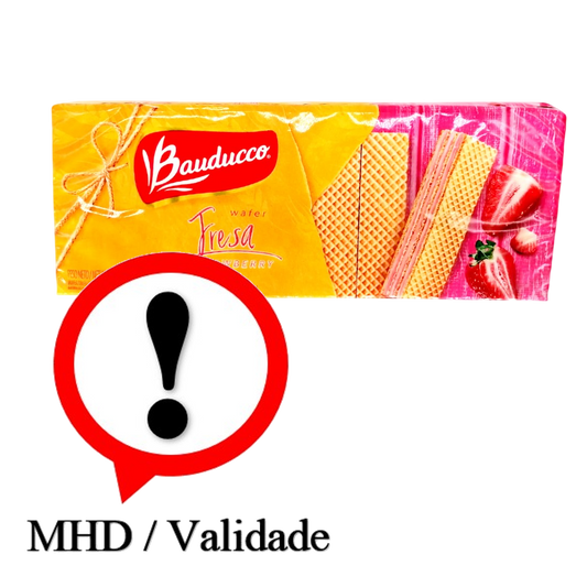 Bolacha Wafer Morango, Waffeln mit Erdberrenfüllung, Bauducco, 140g