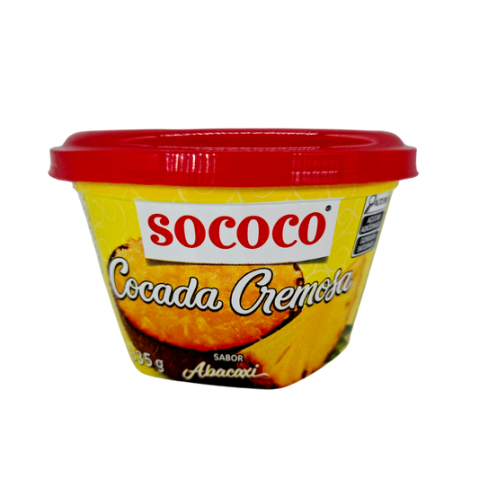 Cocada cremosa sabor Abacaxi, Doce de Coco, Sococo 335g