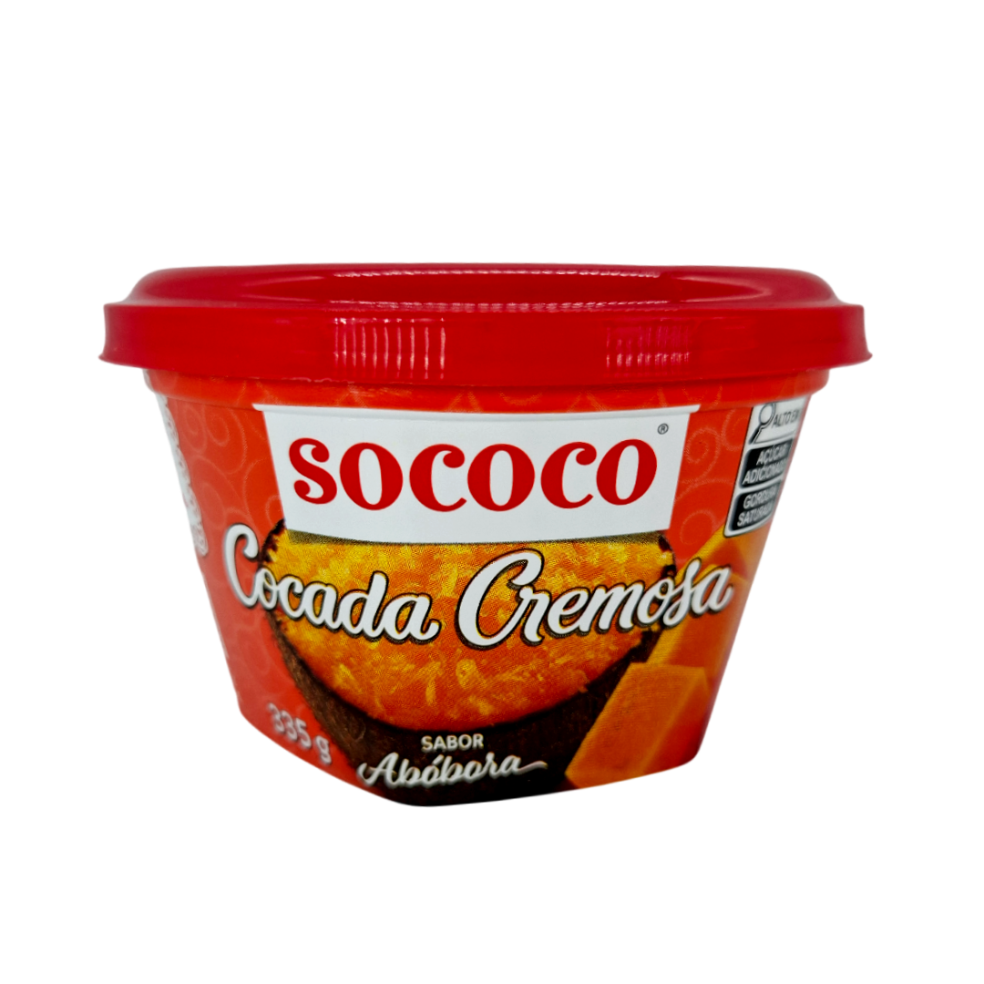 Cocada cremosa sabor Abobora, Doce de Coco, Sococo 335g
