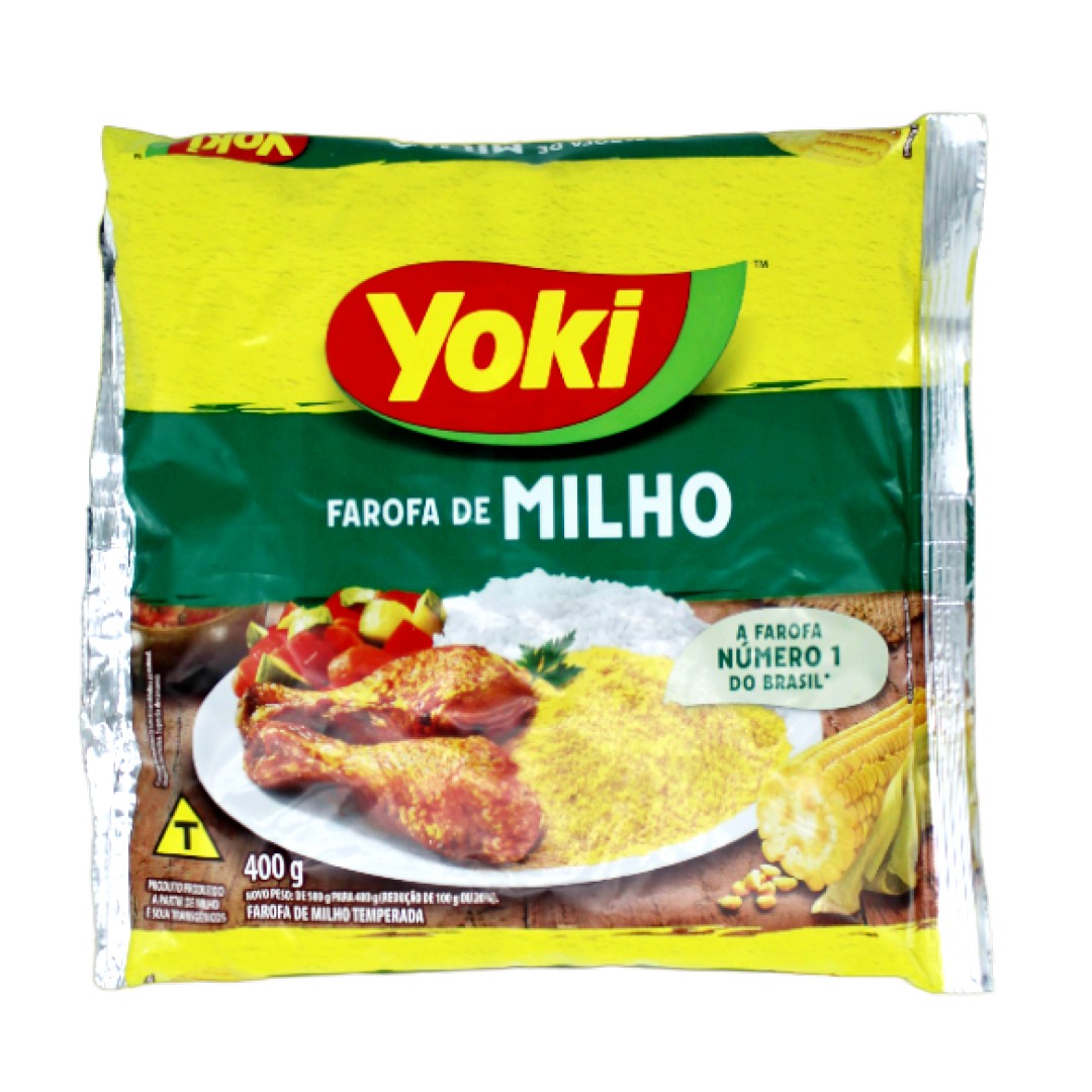 Farofa Milho, Gewürztes Maismehl, Yoki, 400g