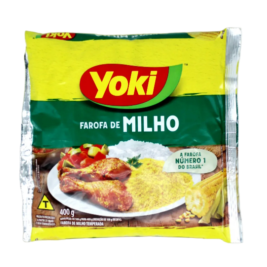 Farofa Milho, Gewürztes Maismehl, Yoki, 400g