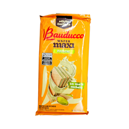 Bolacha MAXI Wafer com Pistache, Waffel mit Pistazienfüllung, Bauducco 104g