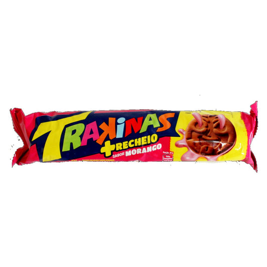 Bolacha Morango, Schokokeks Erdbeerfüllung, galletitas, Trakinas, 126g latin-flavour latin-flavour Süßigkeiten