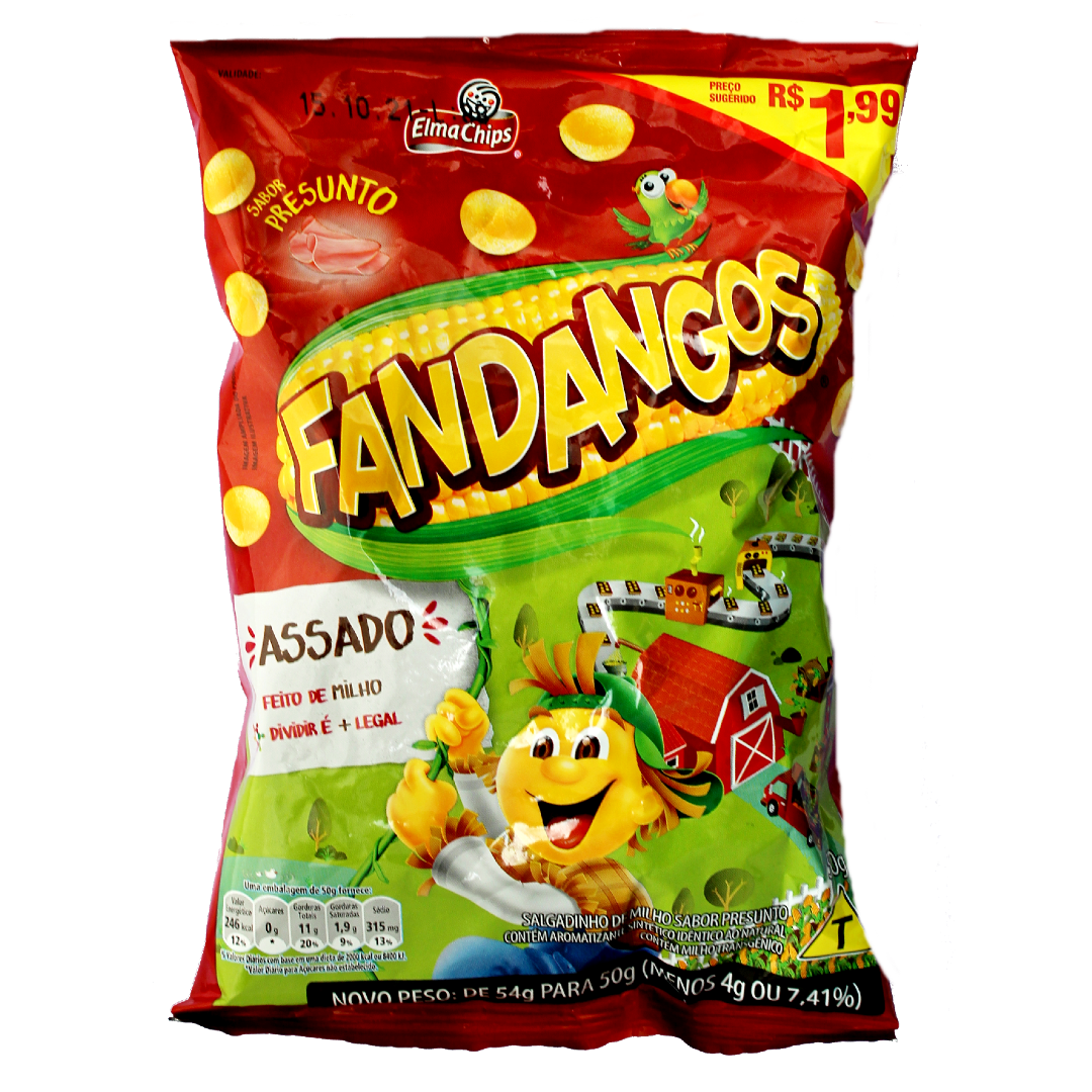 Fandangos salgadinho Presunto, Snacks mit Schinkengeschmack, Elma Chips, 45g