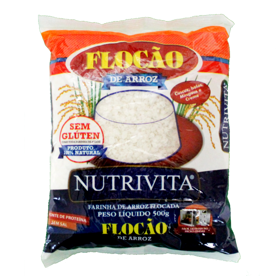 Flocao Arroz, Reismehlflocken, Nutritiva 500g