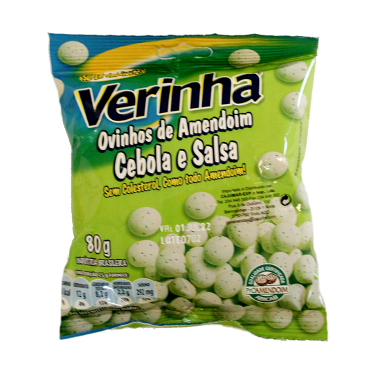 Ovinhos Amendoim, Erdnuss mit Polvilhoschale, Verinha, 80g