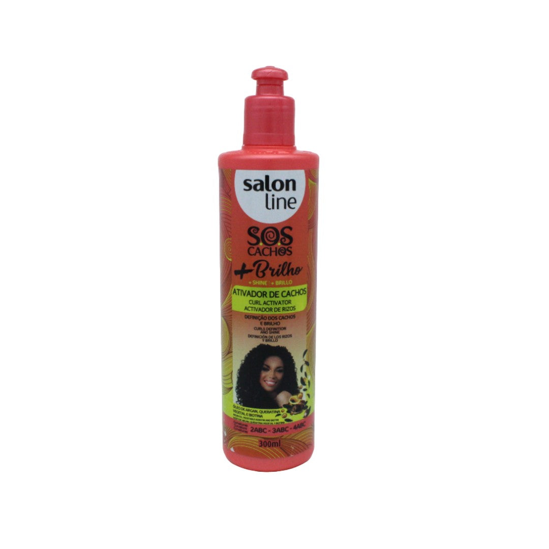 SOS Cachos mais Brilho Ativador, Haarcreme, Salon Line, 300ml