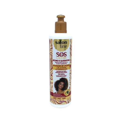 SOS Cachos Ricíno Ativador, Haarcreme, Salon Line, 300ml