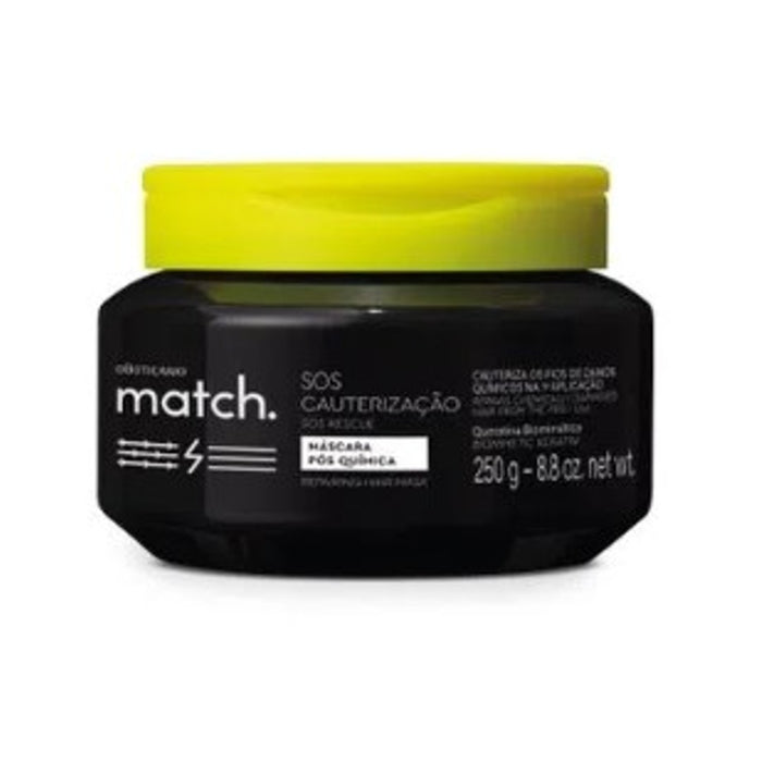 Match Mascara Pós-Quimica, Post-Chemie-Haarcreme, Boticário, 250g