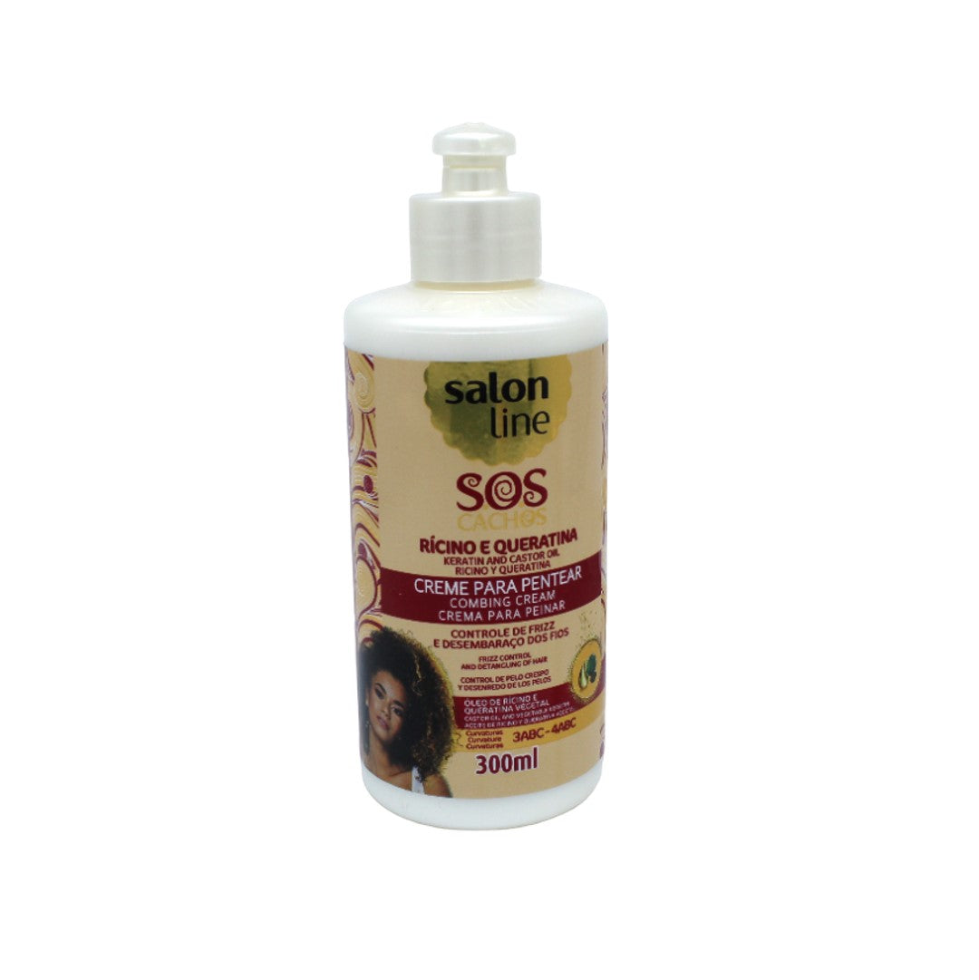 SOS Cachos Rícino Creme Pentear, Kämmcreme, Salon Line, 300ml